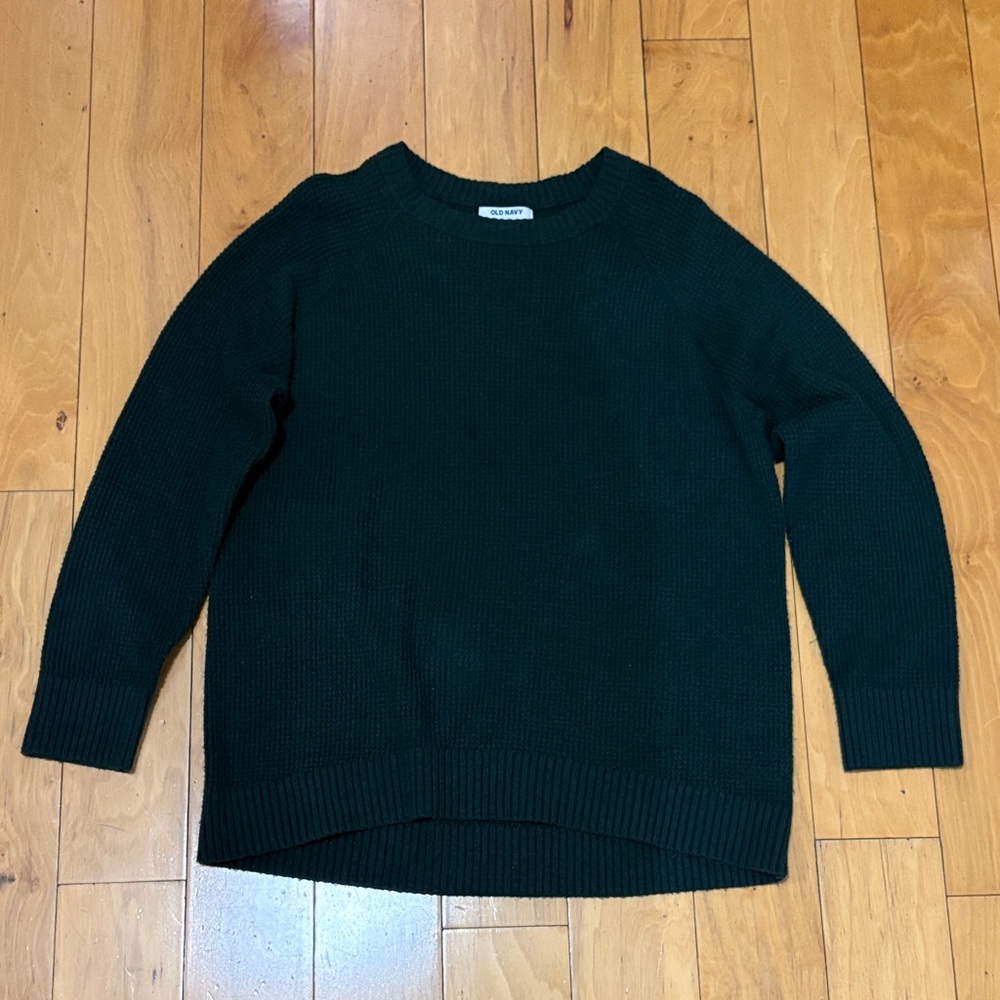 Old Navy Women's Deep Green Crew Neck Sweater